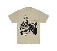 WEA Unisex's Joni Mitchell Ukelele Smile T-Shirt, Sand, L