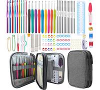 Weabetfu 102pcs Crochet Hooks Set Crochet Hook Kit with Case Ergonomic Crochet Needles for Arthritic Hands and Crochet Accessories Complete Crochet Set for Beginners & Experieced Crochet Lovers