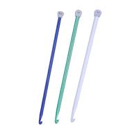 Weabetfu Tunisian Crochet Hook 9mm 10mm 11mm Long Crochet Hooks Set 3pcs Extra Long Crochet Hook 13.8 Metal Afghan Crochet Needles for Crocheting,Perfect for Beginner/Lightweight/Easy to Use