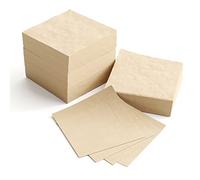 WEALCESS 250 Pack 2-Ply Natural Kraft Brown Paper Cocktail Napkins Disposable Bulk - 4,54,5 Eco Friendly Recycled Tan Generic Prefolded Beverage Napkins, 9 x 9 inches