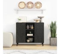 wealden mango wood storage cabinet with 2 doors in black