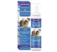 WEALLIN Anal Gland Spray for Dogs Cats - Fast Anal Gland Relief Stops Scooting & Itching Odor Elimination Anti Itch Dog Spray Pain Relieving Safe for All Animals - 4.06 FL OZ