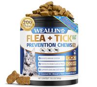WEALLIN Cat Flea and Tick Support Chews, Chicken Flavour, 200 Count