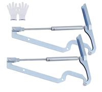 Wealrit 2 PCS Lid Piston Shock Hinge Support Gas Strut Deck Box Hinge Compatible with Keter Large Deck Boxes Replacement Hydraulic Hinges Support Air Strut for Storage Box