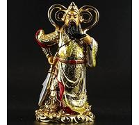 Wealth Figurine/Feng Shui Decor Guan Yu God Statue Feng Shui Portrait, Guan Gong God Statue/Guan Emperor/Guan Yunchang Sculpture Home Office Decoration, Good Luck Gift Business Gift