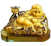 Wealth Figurine/Feng Shui Decor Laughing Buddha Statue For Good Luck Wealth And Happiness, God Of Wealth Figurine Sculpture, Car Ornaments Maitreya Home Office Decoration Business Gift