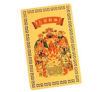 Wealth God Gold Card, Feng Shui Wealth God Card | Trading Card "Wealth God" Traditional - Golden Talisman Card for Family Friends, Decorative for Wealth and Happiness for Living Room, Entrance