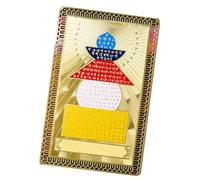Wealth God Gold Card, Feng Shui Wealth God Card - Traditional Chinese Gold Card to Collect - Golden Talisman Card Living Room Bedroom Decoration for Family Friends