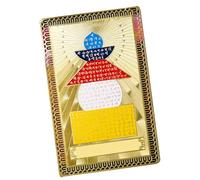 Wealth God Gold Card - Prosperity for Finance Attraction Luck Manifestation | Brass Insert Fortune Wallet Decor Meditation Blessing Set Box Decorative Spiritual