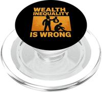 Wealth Inequality is Wrong Yellow Graphic PopSockets PopGrip for MagSafe