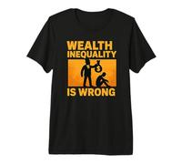 Wealth Inequality is Wrong Yellow Graphic Premium T-Shirt
