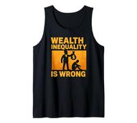 Wealth Inequality is Wrong Yellow Graphic Tank Top