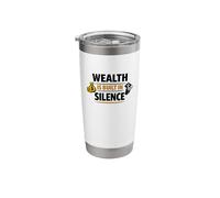 Wealth is Built in Silence Motivational Entrepreneur Hustle Stainless Steel Insulated Tumbler