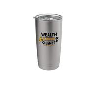 Wealth is Built in Silence Motivational Entrepreneur Hustle Stainless Steel Insulated Tumbler