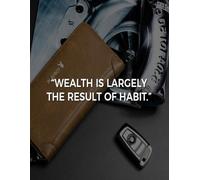 WEALTH IS LARGELY THE RESULT OF HABIT: Daily To Do List, notebook planner, Daily Journal, Daily Reflection
