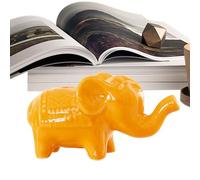 Wealth Luck Elephant Statue 0 Ceramic Figurine 10.1x4.4x5.3 cm | Prosperity Elephant Ornament for Home Office Decor | Collectible Ceramic Sculpture for Farmhouse Living Room Tiered Tray