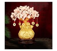 Wealth Luck Office Decor,Feng Shui Fortune Statue,Crystal Gem Tree Amethyst Fortune Money Tree Decoration Housewarming Living Room Wealth Decoration Bonsai Money Tree and Crystal Tree (Color : C) (Co