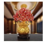 Wealth Luck Office Decor,Feng Shui Fortune Statue,Crystal Gem Tree Amethyst Fortune Money Tree Decoration Housewarming Living Room Wealth Decoration Bonsai Money Tree and Crystal Tree (Color : C) (Co