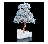 Wealth Luck Office Decor,Feng Shui Fortune Statue,Crystal Gem Tree Fortune Tree Topaz Amethyst White Crystal Bottom Artificial Lucky Tree Creative Crafts Office Shop Desktop Decoration(Color : G) (Co