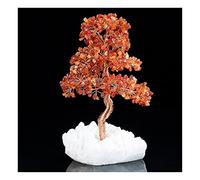 Wealth Luck Office Decor,Feng Shui Fortune Statue,Crystal Gem Tree Fortune Tree Topaz Amethyst White Crystal Bottom Artificial Lucky Tree Creative Crafts Office Shop Desktop Decoration(Color : G) (Co