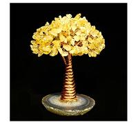 Wealth Luck Office Decor,Feng Shui Fortune Statue,Crystal Gem Tree Natural Healing Citrine Fortune Gem Tree Natural Agate Base Decoration Home Office Decoration Jewelry Money Tree(Color : B) (Color :