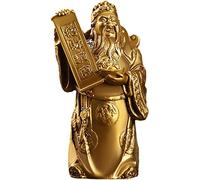 Wealth Luck Office Decor,Feng Shui Fortune Statue,God of Wealth Feng Shui Sculpture, God of Fortune Brass Home, Office, Desktop Decoration, Prosperity Gift,Brass Blessing Gift (Color : Brass)
