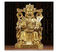 Wealth Luck Office Decor,Feng Shui Fortune Statue,Home Decor God of Fortune (Copper) Store Opening Gift Buddha Decoration Chinese New Year Gift Decor God of Wealth Blessing Gift (Size : X-Small) (Siz