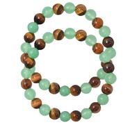 Wealth Money Bracelets With Green Aventurine Tiger Eye,Lucky Bracelet Feng Shui Black Obsidian Handmade Jewelry Gift