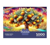 Wealth Paradise 1000 Pc Sturdy Cardboard Money Tree Oranges & Cash Puzzle Bundle Collectors Ultra Difficult Family Evening Gift for Puzzle Lovers 52x38cm/1000pcs