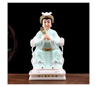 Wealth Prosperity Statue Buddha Statues for Home 30cm/11.8 Inch Artificial Jade Feng Shui Buddha Hand-Carved Nice Gift Living Room Home Decoration Feng Shui Decoration