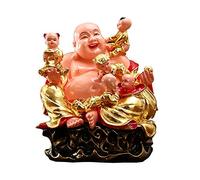 Wealth Prosperity Statue Feng Shui Decor Five Sons Buddha Statues Household Lucky Decorations Exquisite Resin Big Belly Buddha Laughing Buddha Best Feng Shui Gift Feng Shui Statues