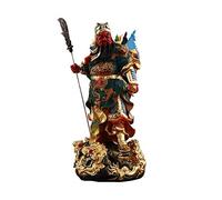 Wealth Prosperity Statue God of Wealth Guan Gong Decoration Green Robe Guan Yu God Statue Feng Shui Decor Home Office Decoration Tabletop Ornaments Good Lucky Gifts Feng Shui Statues (Size : Small)