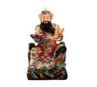 Wealth Prosperity Statue Resin Buddha Ornaments Chinese Mythical Figure Li Jing Holds The Pagoda in His Hand Lifelike 15-inch Tabletop Decor Nice Gift Feng Shui Statues