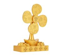 Wealth Symbol Metal Pinwheel Ornaments Success Artistic Indoor and Outdoor Feng Shui Decoration Gift Rotating Pinwheel Metal Ornament