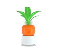 WEALTHKING Adorable Carrot-Shaped Essential Oil Diffuser with Feather-Like Leaves - Unique Home Decor Aromatherapy Humidifier - Portable USB-Powered Mini Air Purifier for Bedroom, Office