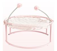 WEALTHKING Cat Hammock Lounge Chair with Plush Cushion, Breathable Mesh Fabric, All-Season Pet Bed, Portable & Lightweight, Non-Toxic Material, Pink Wool Pad, for Cats