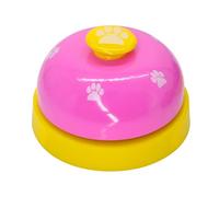 WEALTHKING Dog Training Bell, Dog Puppy Pet Potty Training Bells, Dog Cat Door Bell Tell Bell With Non-Skid Rubber Base (Pink)