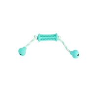 WEALTHKING Interactive Dog Chew Toys Set - Dental Cleaning Balls, Rope Tug Toy, Treat Dispensing Bone & Stacking Teething Rings - Textured Rubber Puppy Teething Aid - Boredom Buster (Rope shape,S)