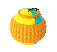 WEALTHKING Interactive Pet Ball Toy with Retractable String - Multifunctional Dog Chew Toy for Teeth Cleaning - Automatic Rebound Ball for Fetch - Engaging Play for Dogs (Yellow)
