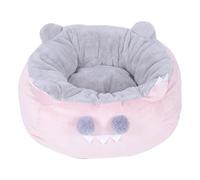 WEALTHKING Monster Design Pet Bed for Cats Small Dogs, Round Plush Cushion with Cute Ears Pompom Detail, Premium Fiber Material, Non-Slip Base, Machine Washable Cozy Nest for Indoor Pets