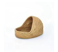 WEALTHKING Natural Hand-Woven Corn Husk Grass Nest Bridge House Traditional Straw Cradle Pet Home Handcrafted Breathable Resting Spot Cozy Sleeping Space Temperature-Balancing