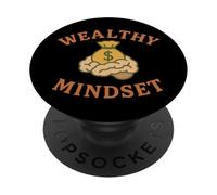 Wealthy Mindset Brain Money Bag PopSockets Adhesive PopGrip