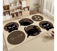 WealthyNest Children's Cartoon Animal Carpet 3D Elephant Rug Cute Giraffe Area Rug Non-slip Wipeable No-Wash Suitable for Living Room, Bedroom, Children's Room Crawling Carpets (H,120 * 160cm)