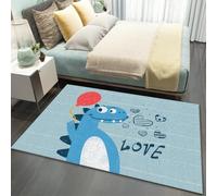 WealthyNest Children's Pet Dog Carpet 3D Animal Rug Short Pile Bear Area Rug Non-slip Wipeable No-Wash Suitable for Living Room, Bedroom, Children's Room Crawling Carpet (D,50 * 80cm)