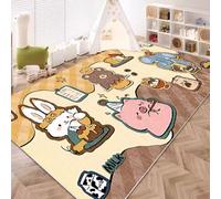 WealthyNest Children's Pet Dog Carpet 3D Animal Rug Short Pile Bear Area Rug Non-slip Wipeable No-Wash Suitable for Living Room, Bedroom, Children's Room Crawling Carpet (B,50 * 80cm)