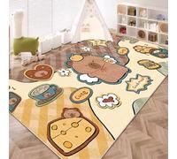 WealthyNest Children's Pet Dog Carpet 3D Animal Rug Short Pile Bear Area Rug Non-slip Wipeable No-Wash Suitable for Living Room, Bedroom, Children's Room Crawling Carpet (C,50 * 80cm)