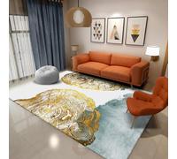 WealthyNest Geometric Abstract Area Rug Modern Simple Rug Living Room Rugs Bedroom Soft Short Pile Large Washable Non-slip Area Rugs (E,50 * 80cm)