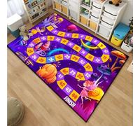 WealthyNest Kids Playmat Rug, Cartoon Snake and Ladder Board Game Pattern Rugs,Low-pile, Washable, Non-slip Area Rug, Suitable for Children's Rooms, Living Rooms, and Bedrooms. (N,60 * 90cm)