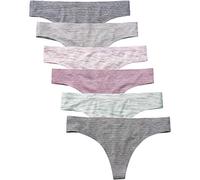 Wealurre Women's Cotton Thong Breathable Panties Low Rise Underwear