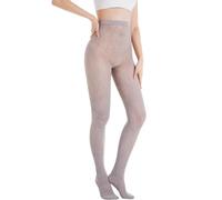 WEANMIX Fishnet Stockings Lace Patterned Tights High Waist Pantyhose Fishnets for Women, B03- Grey Hollow Out Knitted Tights, One Size
